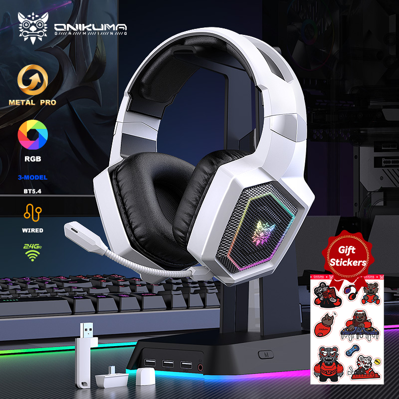 Pc Gaming Earphones - ONIKUMA 2.4 GHz casque de jeu