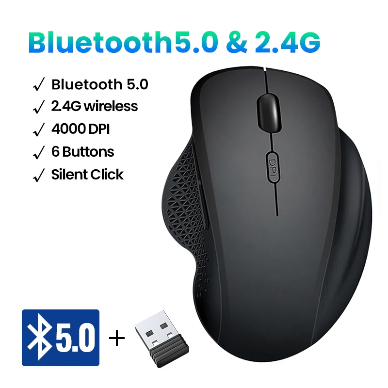 Pc Gaming Gta 6 - Souris sans fil Bluetooth Rechargeable, 1600DPI,